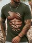 Men's Muscle Tear Of Beefcake Funny Graphic Printing Casual Cotton Crew Neck T-Shirt