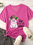 Women's Funny Pig If You Ran Like Your Mouth You’d Be In Great Shape V Neck T-Shirt