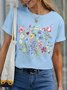 Women's wildflowers Cotton Casual T-Shirt