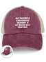 Men's Cotton My Favorite Childhood Memory Is My Back Not Hurting Washed Mesh-back Baseball Cap