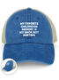 Men's Cotton My Favorite Childhood Memory Is My Back Not Hurting Washed Mesh-back Baseball Cap