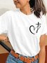 Women's Jesus has my back printed casual Cotton Casual T-Shirt