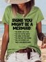 Women's Signs You Might Be A Mermaid FunnyCrew Neck Casual T-Shirt