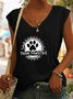 Women's Think Pawsitive Dog Lovers Casual Tank Top