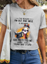 Women‘s Cotton Horse The Reason i’m Old And Wise is Because god Protected Me When I Was Young And Stupid T-Shirt
