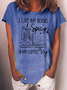 Women’s I Like My Books Spicy and My Coffee Icy Funny Cotton Casual T-Shirt