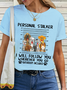 Women’s Funny Dog Personal Stalker Cotton Text Letters T-Shirt