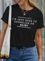Women’s I'm Just Here To Establish An Alibi Shirt Funny Cotton Casual T-Shirt