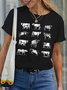 Women’s Cow Farm Animal Casual Cotton T-Shirt
