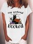 Women's book lover Casual Letters T-Shirt