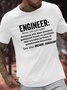 Men's Funny Engineer Someone Who Does Precision Guesswork Based On Unreliable Data Provided By Those Of Questionable Knowledge Graphic Printing Text Letters Crew Neck Casual Cotton T-Shirt