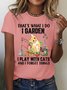 Women's Casual Cat Lover Crew Neck T-Shirt