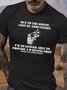 Men's Funny Due To The Rising Cost Of Ammunition I Am No Longer Able To Provide A Warning Shot Thanks For Understanding Graphic Printing Casual Loose Crew Neck Cotton T-Shirt