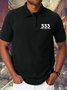 Men’s Only Half Evil Polo Collar Regular Fit Casual Text Letters Polo Shirt