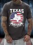 Men's Texas It'S Where My Story Being Graphic Printing Casual Loose Text Letters Cotton T-Shirt
