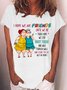 Women's Old Friends Sisters Crew Neck Casual T-Shirt