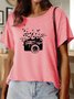 Lilicloth X Cadzart Animals Camera Women’s Cotton Casual Crew Neck T-Shirt
