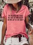 Women's Funny Cat She Believed She Could But Her Cat Was Asleep On Her Lap So She Didn't Graphic Printing Loose Cat Casual T-Shirt