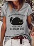 Women's Funny black cat I Don't Bring Bad Luck Your Life Is Already Shit T-Shirt