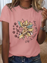 Women's Cotton Life Is Better With Dogs Sunflower T-Shirt