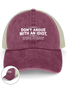Men’s Don’t Argue With An Idiot He’ll Drag You Down To His Level And Beat You With Experience Washed Mesh-back Baseball Cap