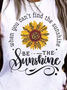 Women's SUNFLOWER LEOPARD LYRICS Letters Casual Tank Top