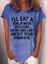 Women's funny Bowl Of Water Casual Text Letters T-Shirt