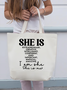 Women's She Is Extraordinary Creative intelligent Confident Kind Important Magical Amazing I Am She She Is Me Funny Shopping Tote