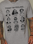 Men's Cotton funny mood Crew Neck Casual T-Shirt