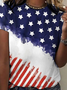 Women's  America Flag Print T-Shirt