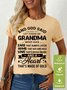 Women’s God Said Let There Be Grandma Who Has Ears That Always Listen Waterproof Oilproof And Stainproof Fabric T-Shirt