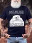 Men's Funny Don't Wait Until You're On Your Deathbed To Tell People How You Feel You Might Be Too Weak To Raise Your  Skull Graphic Printing Cotton Crew Neck Casual Loose T-Shirt