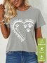 Women's Dog Lovers The Road To My Heart Is Paved With Paw Prints Loose Waterproof Oilproof And Stainproof Fabric T-Shirt