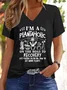 Women's Funny Plant Lady V Neck Casual Regular Fit T-Shirt