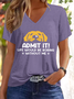 Women's Admit It! Life Would Be Boring Without Us Funny Dog V Neck Casual T-Shirt