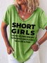Women's Funny Short Girls God Only Lets Things Grow Until They're Perfect Some Of Us Didn't Take As Long As Others Graphic Printing Casual Loose Text Letters T-Shirt