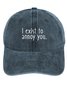 Men's /Women's Funny I Exist To Annoy You Graphic Printing Regular Fit Adjustable Denim Hat