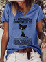 Women's Funny Black Cat I Actually Don't Need to Control My Anger Everyone Around Me Needs to Control Their Habit of Pissing Me Off T-Shirt