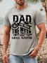 Men Dad Letter Loose Text Letters  Waterproof Oilproof And Stainproof Fabric Casual T-Shirt