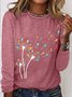 Women's Cat Dandelion Casual Cotton-Blend Shirt