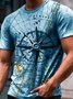 Men's Compass Graphic Round Neck Stretch Fit Short Sleeve T-Shirt