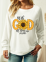 Women's Bible Verse With God All Things Are Possible Crew Neck Sweatshirt