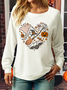 Women's Cute Love Halloween Regular Fit Casual Sweatshirt
