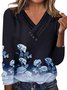 Casual Jersey Loose Floral T-Shirt