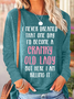 Women's Cranky Old Lady Crew Neck Regular Fit Cotton-Blend Casual Shirt