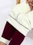 Tight Fluff/Granular Fleece Fabric Plain Casual Legging