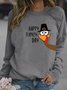 Women's funny Gobble Gobble Thanksgiving Casual Crew Neck Sweatshirt