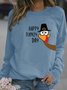 Women's funny Gobble Gobble Thanksgiving Casual Crew Neck Sweatshirt