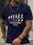 Men's the evolution of money Casual Cotton-Blend T-Shirt