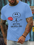 Men's hey! you dropped this Text Letters Crew Neck Casual T-Shirt